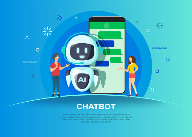 Illustration about chatbots