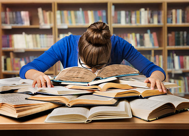 Lady in library