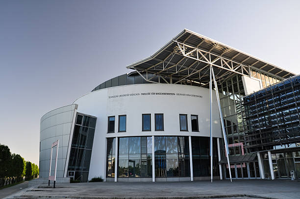 Faculty of Mechanical Engineering - Technical University, Munich, Germany Munich, Germany - June 08, 2014: Evening view of the Faculty of Mechanical Engineering of the Technical University of Munich (TUM). The faculty is located within the campus of Garching in the north of Munich. Technical University of Munich (TUM) stock pictures, royalty-free photos & images