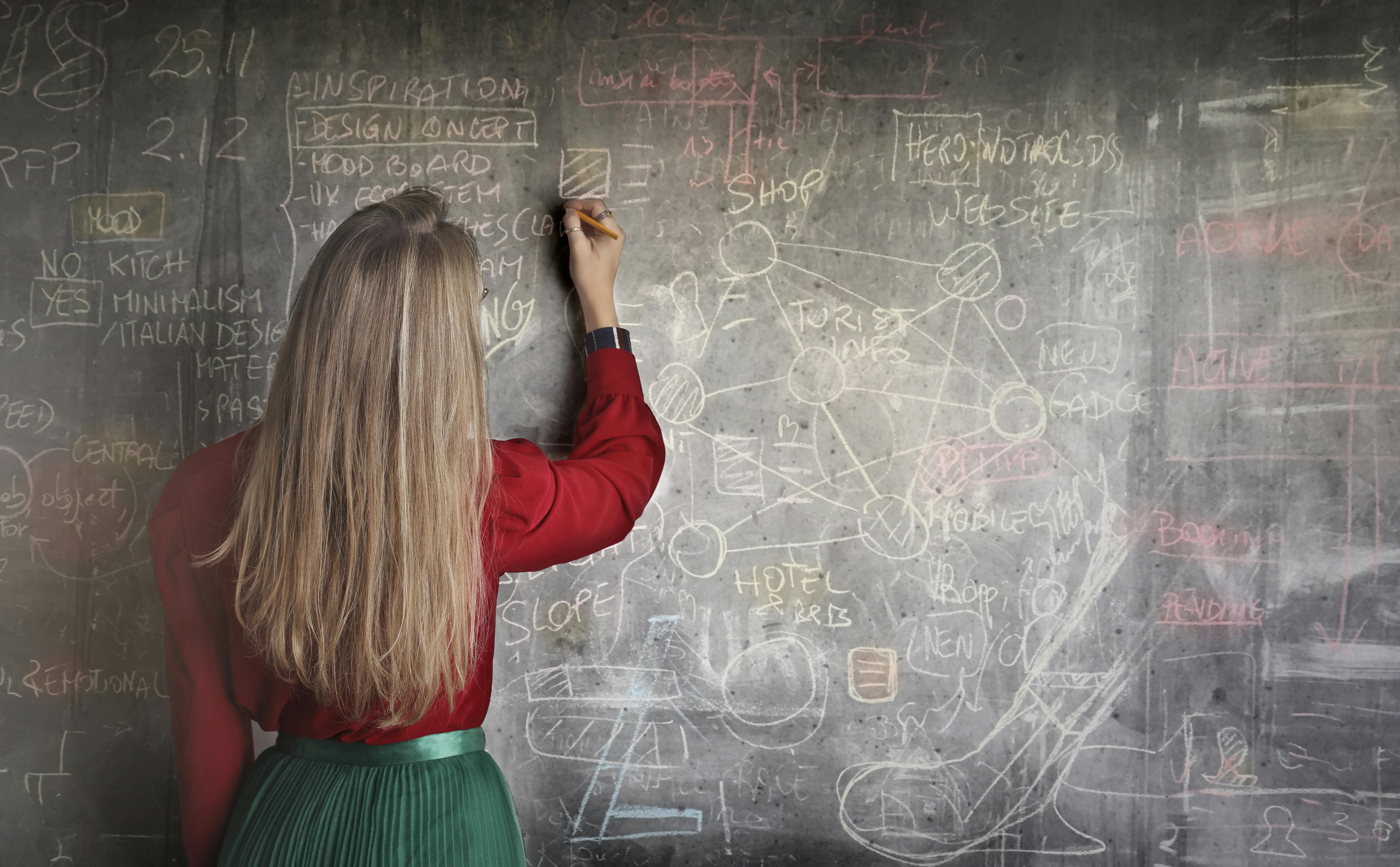 Writing, Board, Girl